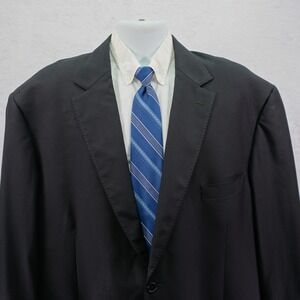 Jos A Bank Signature Wool Black 1 Felt Button Tuxedo Jacket 40R